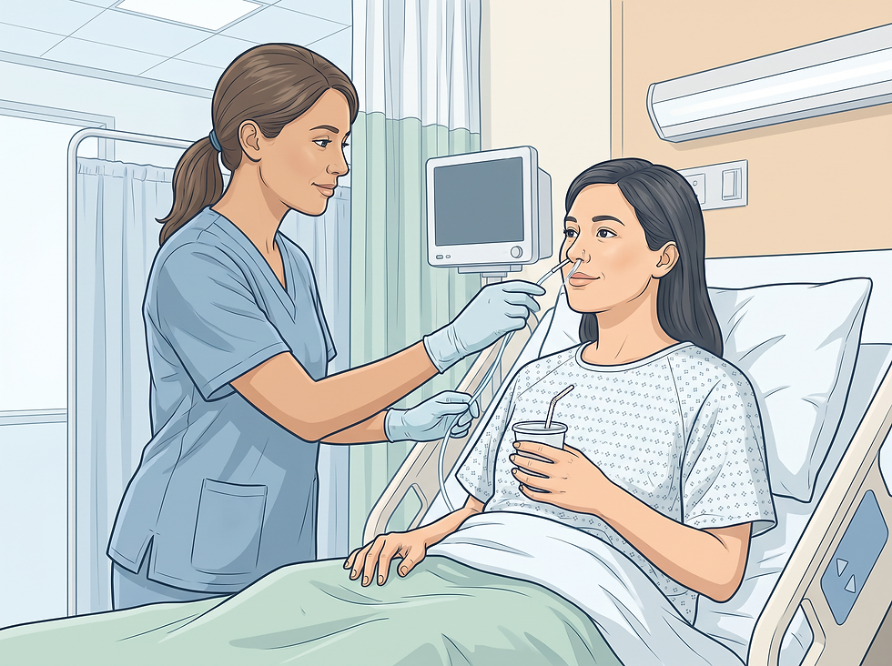 NG tube insertion procedure