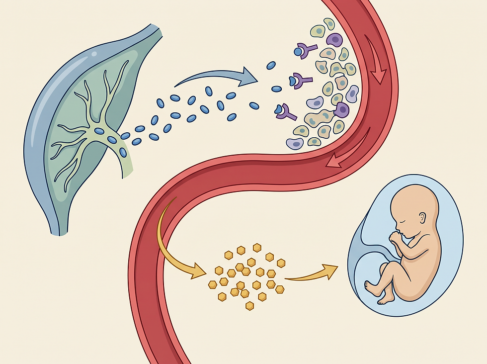 Diagram showing how human placental lactogen regulates maternal metabolism and insulin sensitivity to move nutrients to the fetus