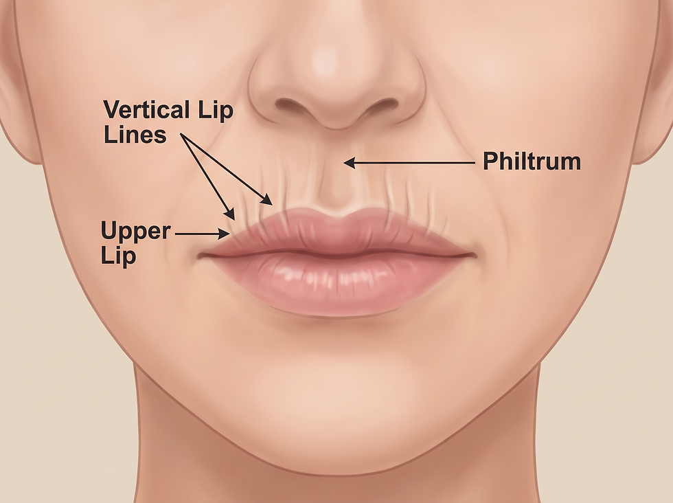Lip lines, philtrum and upper lip anatomy