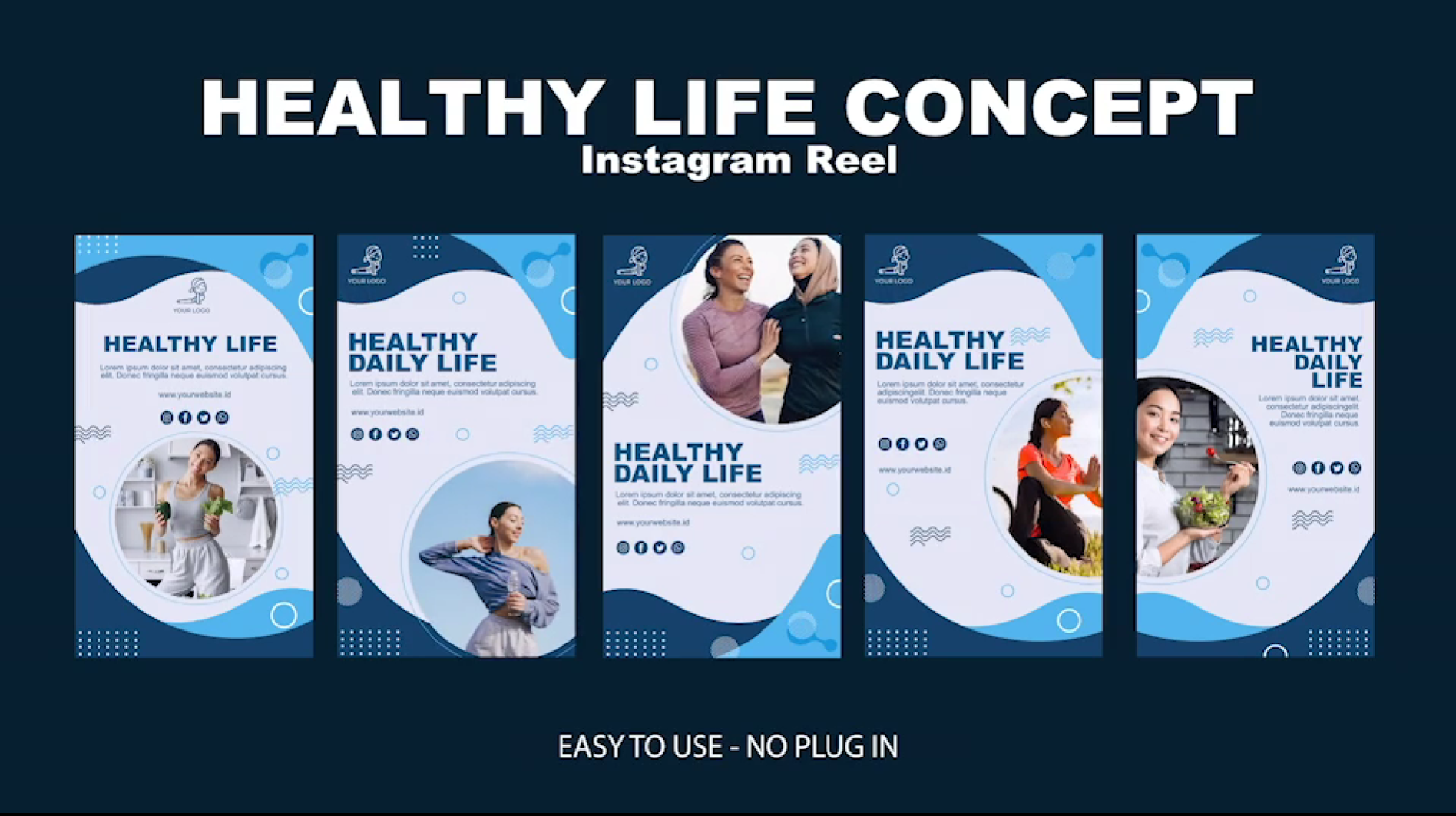 Modern Healthy Lifestyle Social Media Stories