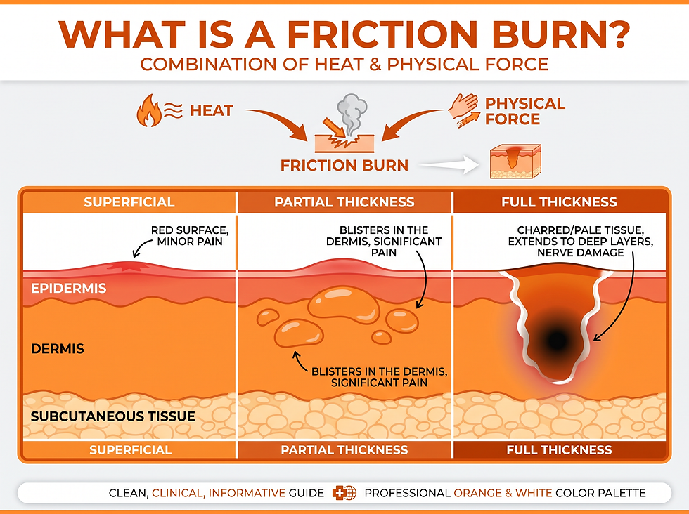 What is a friction burn? Definition and burn levels