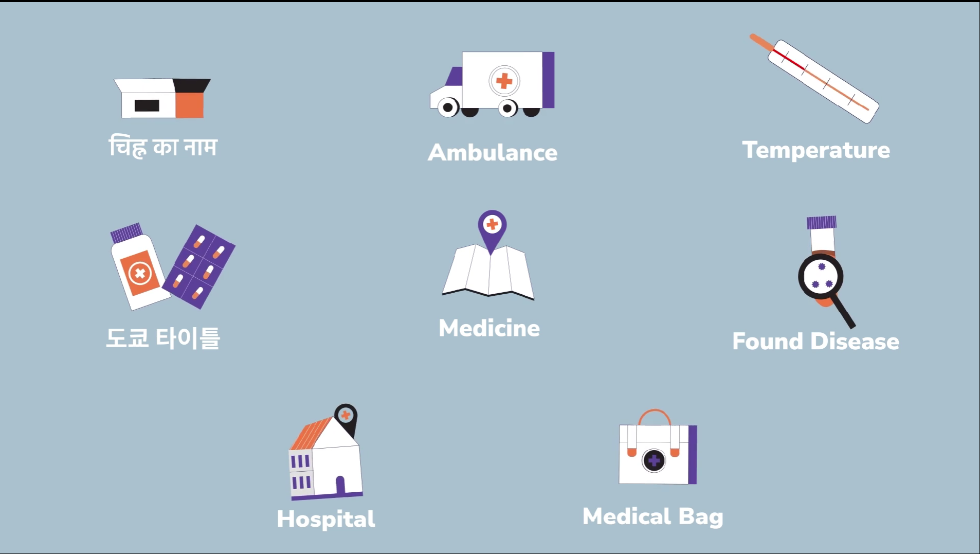 Animated Medical and Healthcare Icon Titles