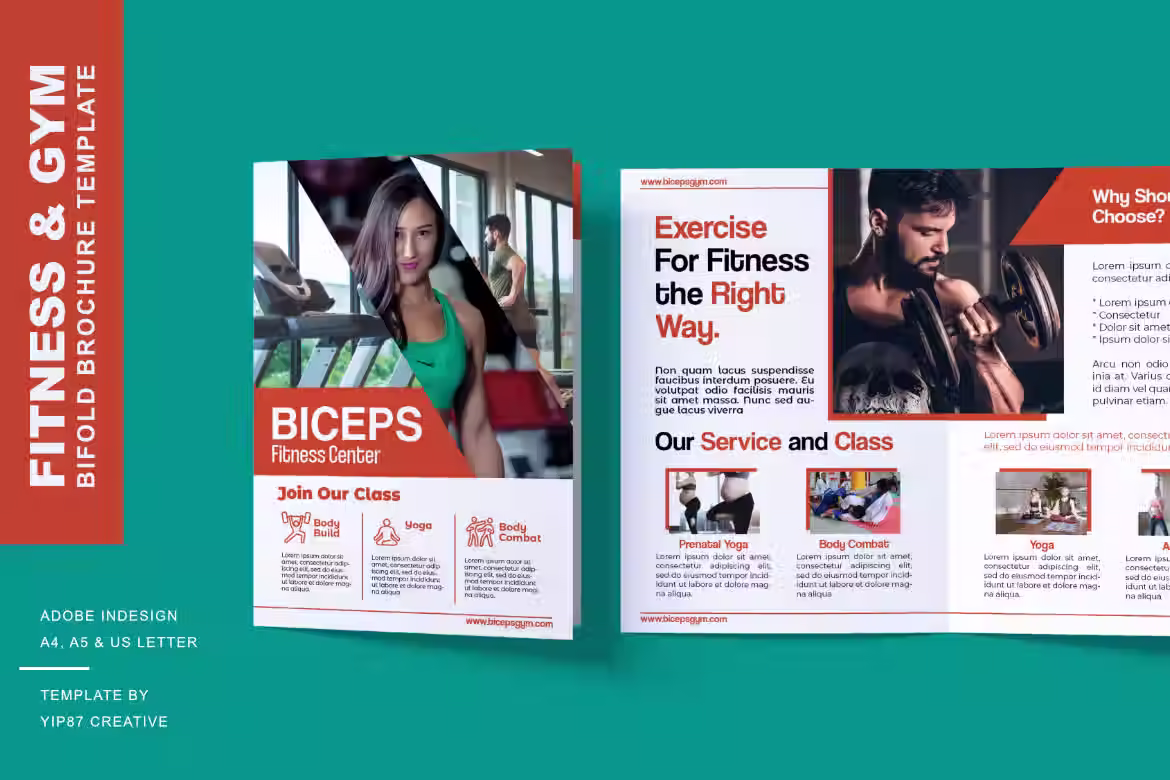 Fitness and Gym - Bifold Brochure