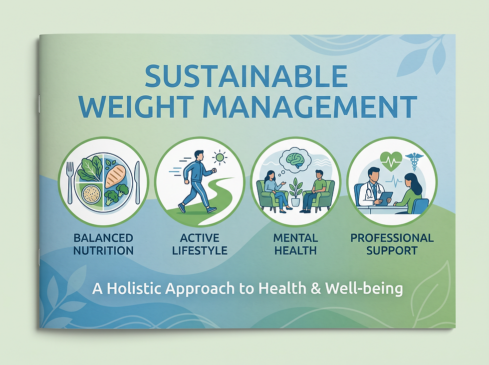Sustainable weight management: balanced nutrition, active lifestyle, mental health, and professional support