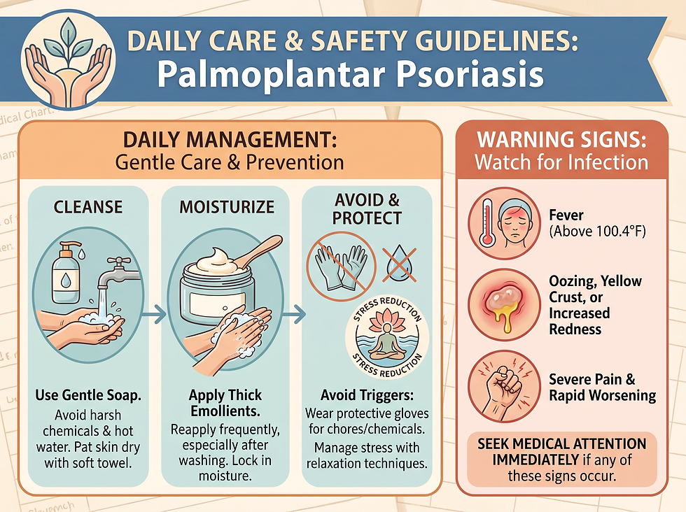 Palmoplantar Psoriasis Safety and Daily Care