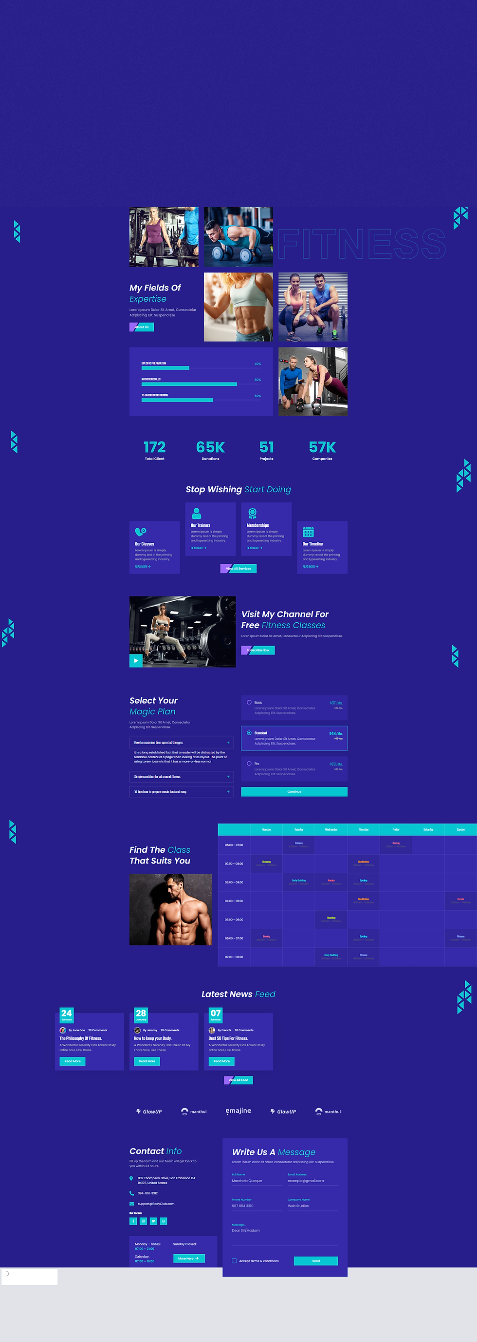 Thumbnail: Fitness, Workout & Gym HTML Template