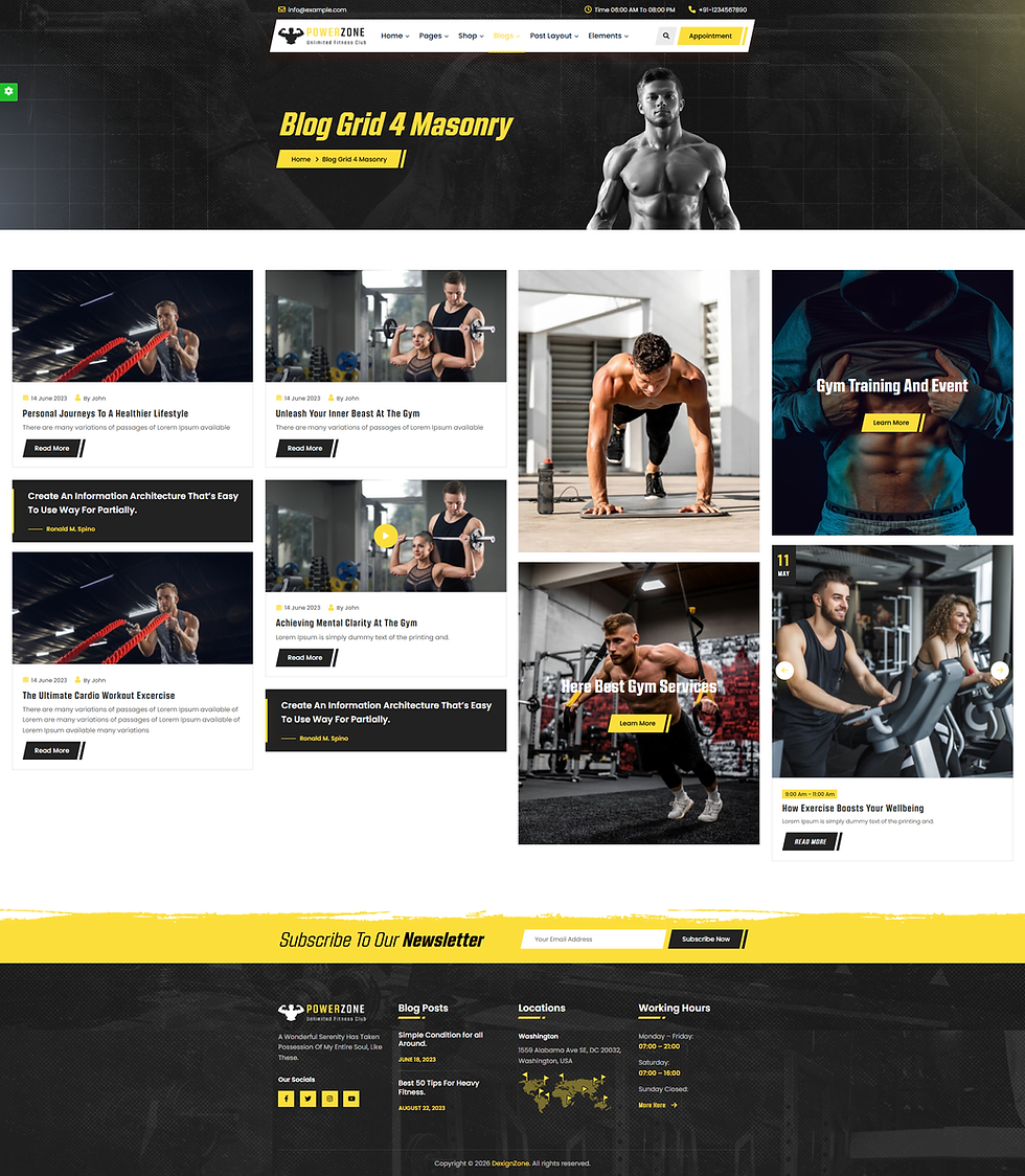 Thumbnail: Fitness, Workout & Gym HTML Template
