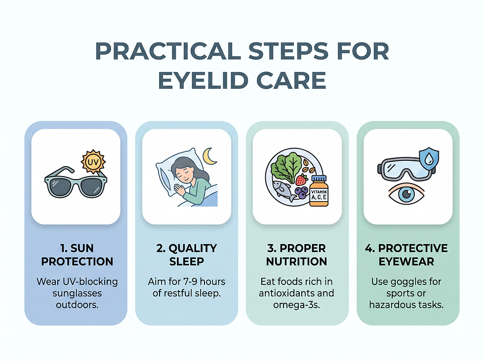 Practical steps and protective measures for maintaining healthy eyelids and preventing common disorders
