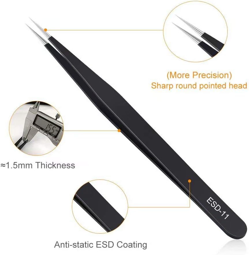 Thumbnail: Fine-Tipped Antistatic Tweezers | MacBook Key and Device Disassembly Tool