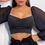 Miniatura: Cropped Manga Longa de Tule