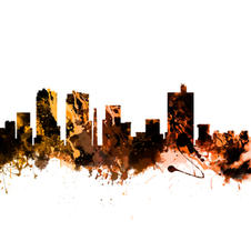 Fort Worth Skyline Trinity Park