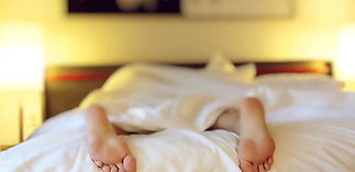 boy relaxing after reflexology
