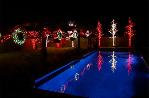Holiday Lighting by Red Valley Landscape & Construction in Lake Travis, Texas