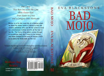 Eva Blackstone's Bad Mojo book cover: Death card,  'One Ojo', katpowellartist
