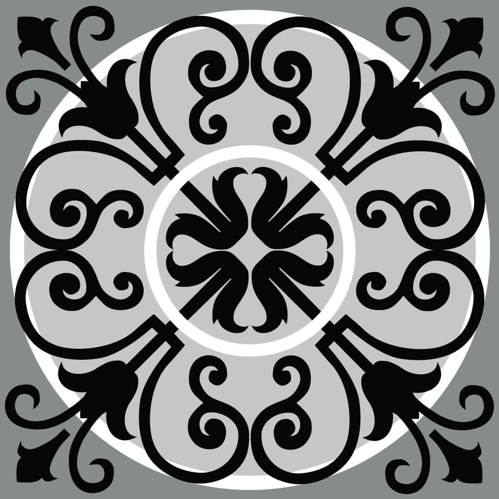 סט ארבעה מדבקות מרובעות לאריחים דגם 1241