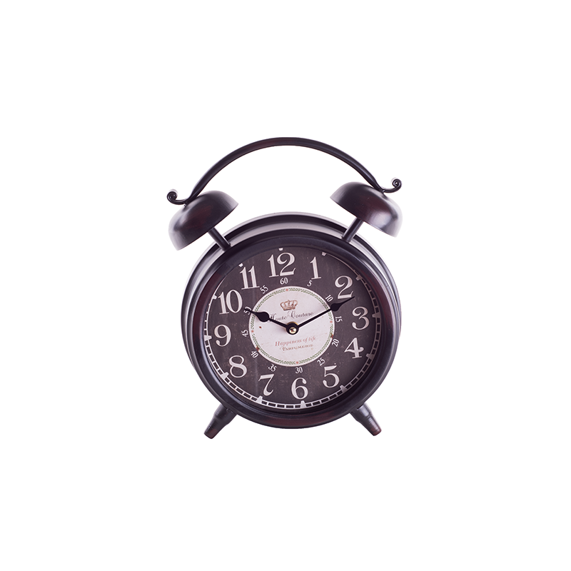 Thumbnail: שעון מתכת שולחני בצורת שעון פעמונים בצבעים שונים