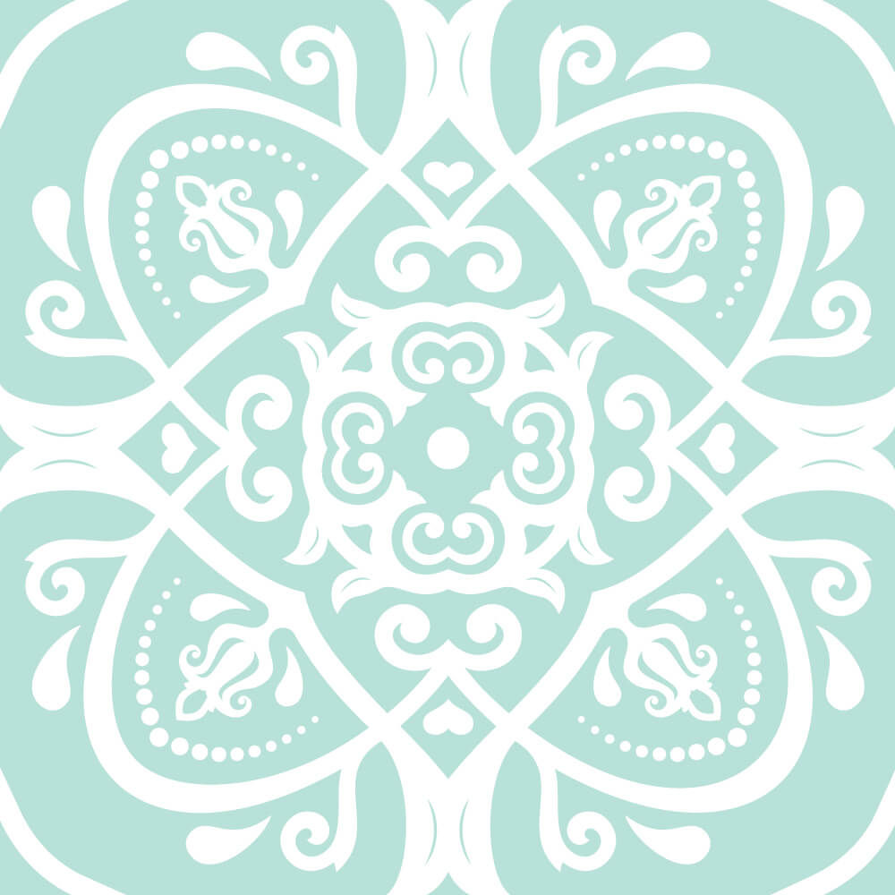 סט ארבעה מדבקות מרובעות לאריחים דגם 1235