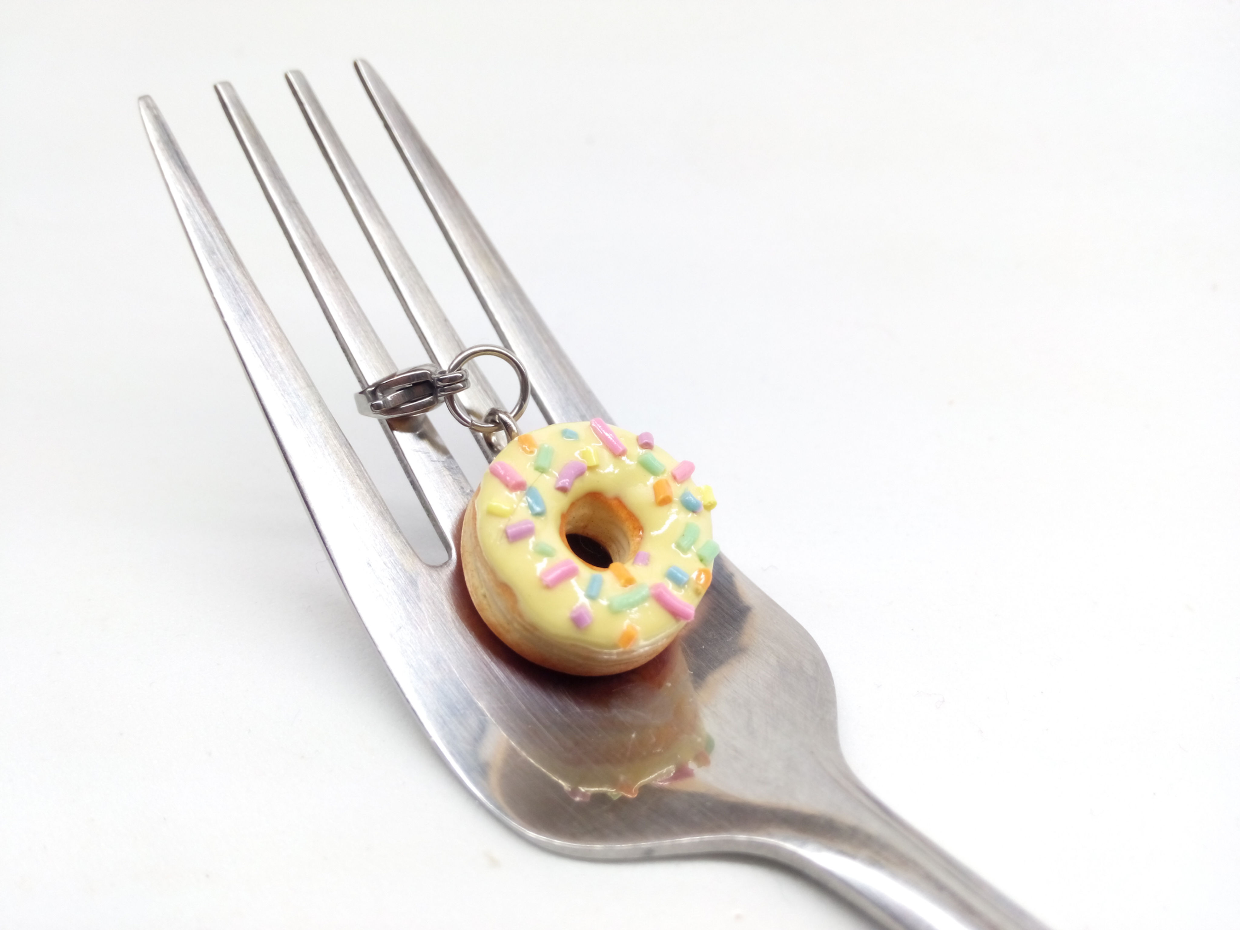 Yellow Sprinkle Donut Charm