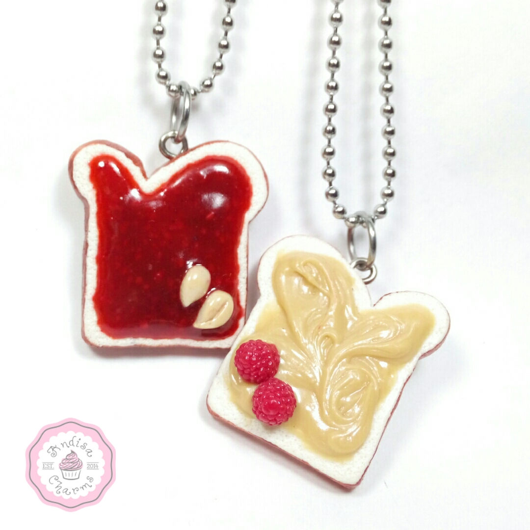 Peanut Butter & Raspberry Jelly Necklaces