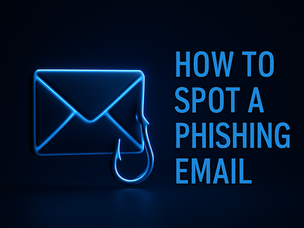 A phishing hook catching a digital envelope, symbolizing email-based cyberattacks.