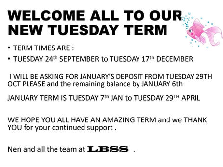 TUESDAY NOTIFICATIONS