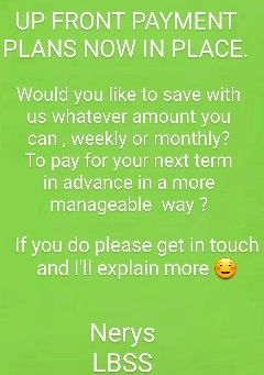 📒 UP FRONT PAYMENT SAVINGS PLANS 📒