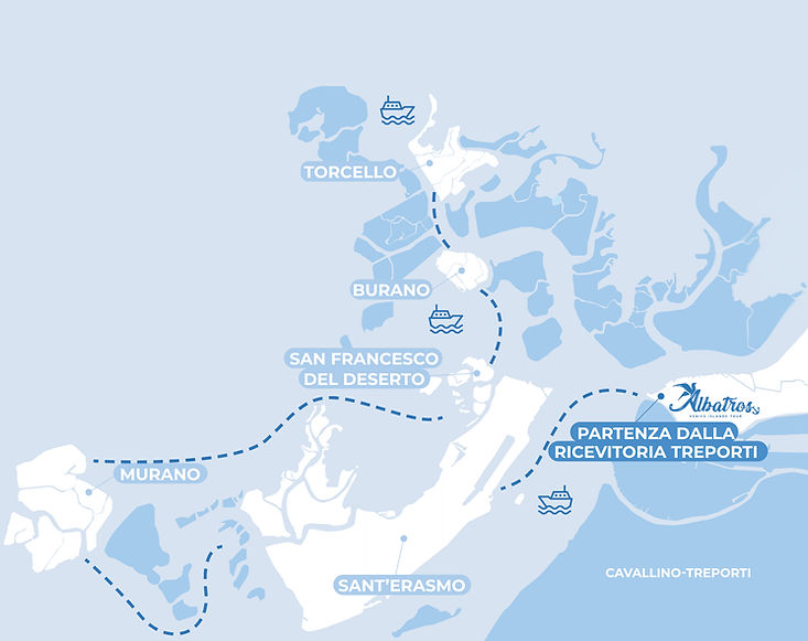 Mappa tour delle isole veneziane