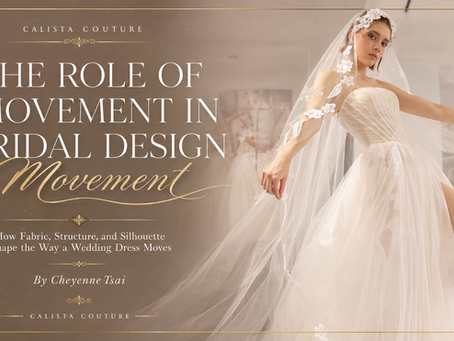 Explore movement in bridal design and how fabric, structure, silhouette, and trains shape the way a wedding dress looks, feels, and moves.