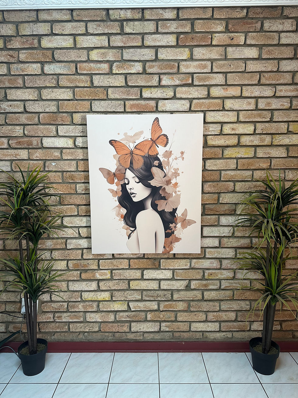 Thumbnail: Butterfly Woman Canvas Print