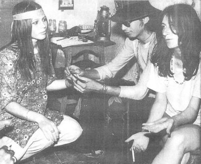 Hippies rolling joints in Karachi, Pakistan (1960s)