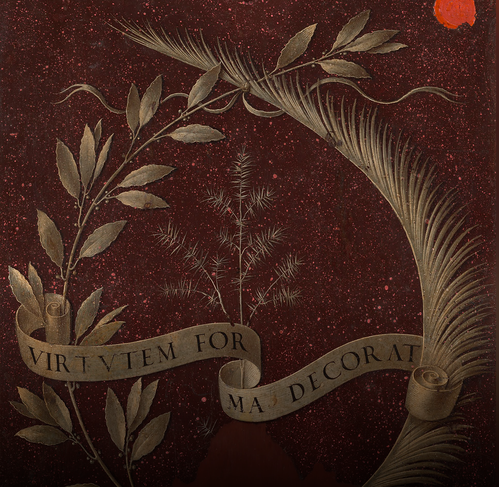 Leonardo’s portrait od Ginevra de Benci – back, National Gallery of Art, Washington DC