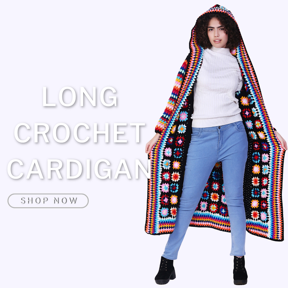 long crochet cardigan