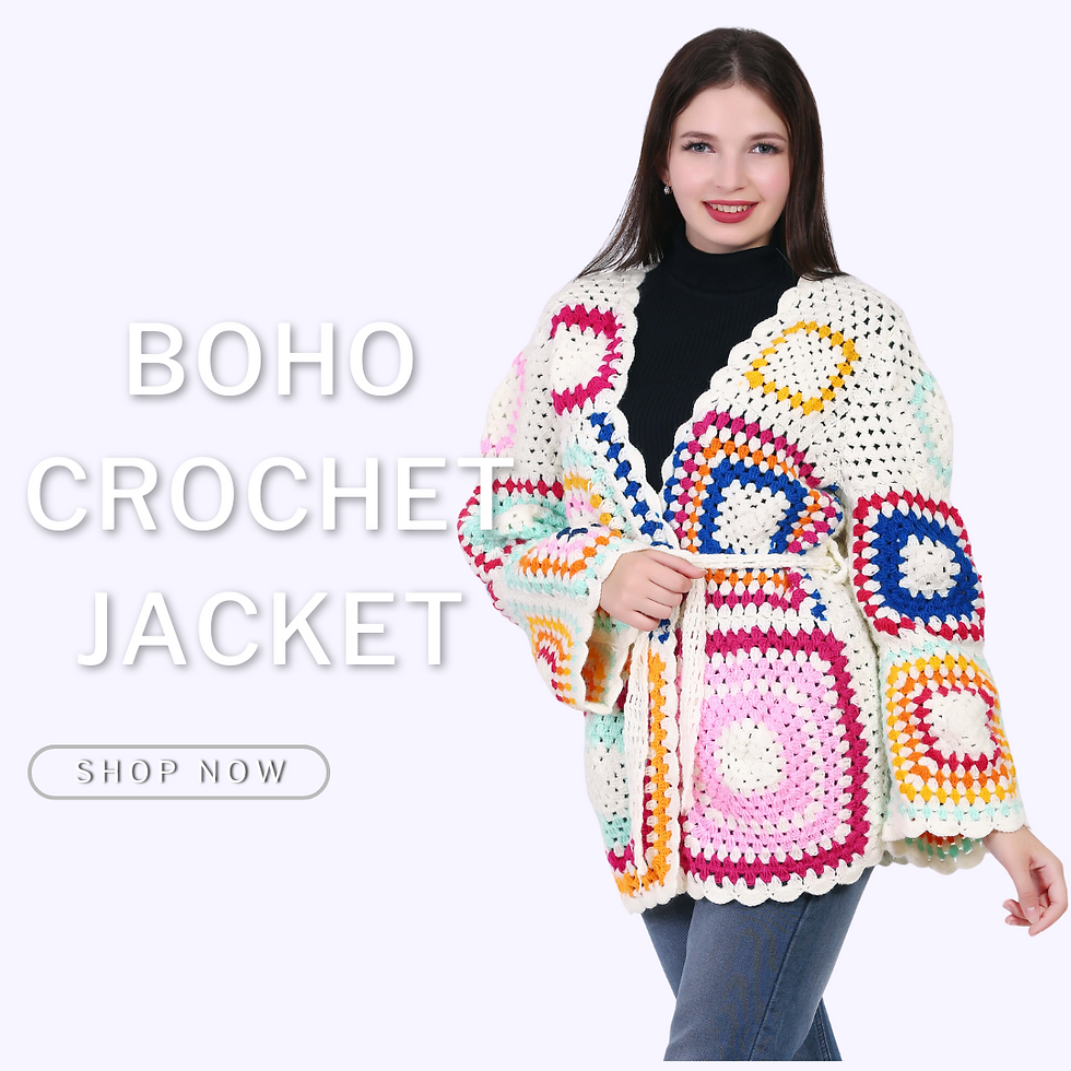 boho crochet jacket