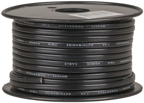7.5A 2-Core Tinned/Auto Marine Power Cable 30m Roll