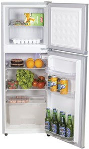 Thumbnail: 138L Brass Monkey Slim-Line Double Door Fridge/Freezer