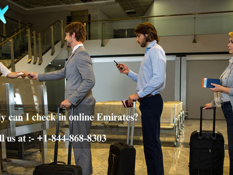 +1-844-868-8303 How early can I check in online Emirates?