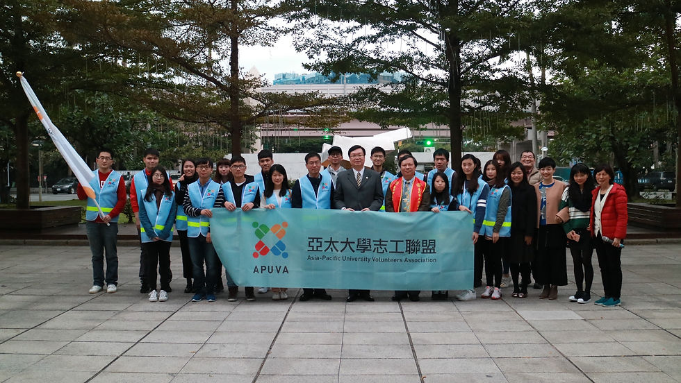 圖二、亞太大學志工聯盟(APUVA),旨在培訓海內外有志青年成為志工,目前已連續八年服務海內外偏鄉弱勢與醫療義診服務。(照片提供APUVA)