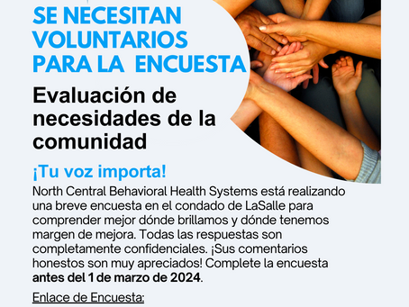 Participe en una Evaluación de las Necesidades de la Comunidad de Salud Mental