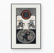 Aluta dos homens xilogravura do artista Gilvan Samico