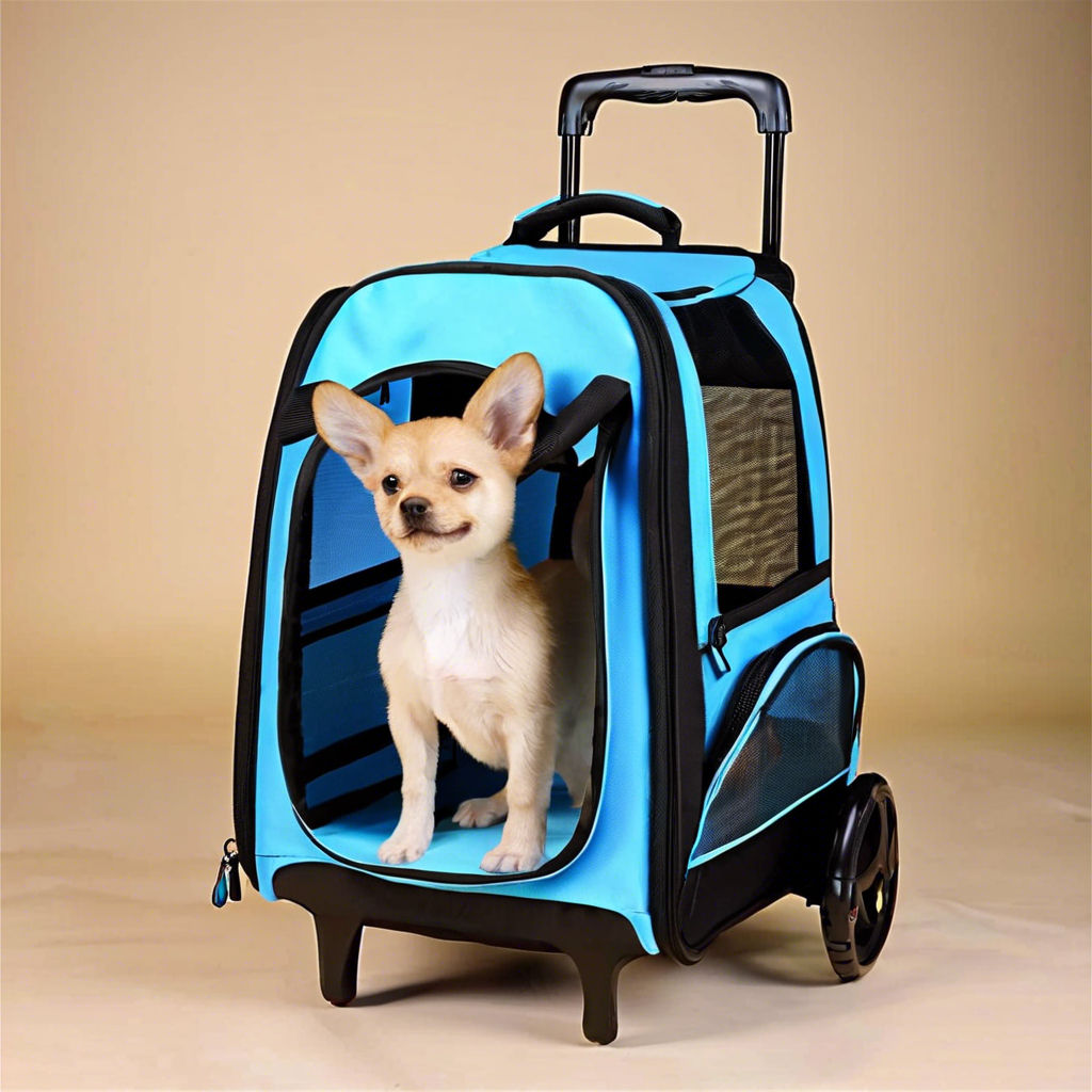 Rolling Pet Carrier Backpack With Wheels Trolley Bag