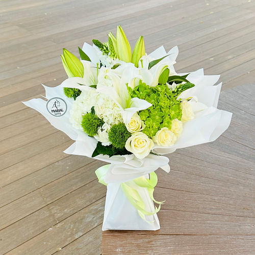 Lily And Hydrangea Bouquet.