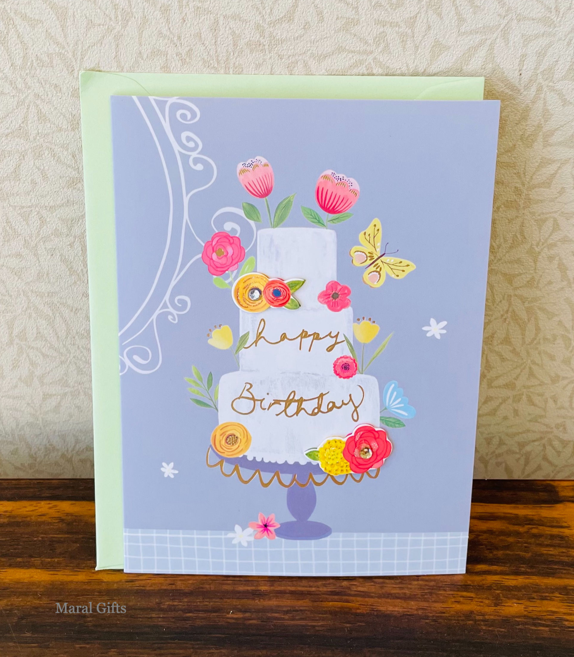 Happy Birthday Greeting Card With Cake Picture