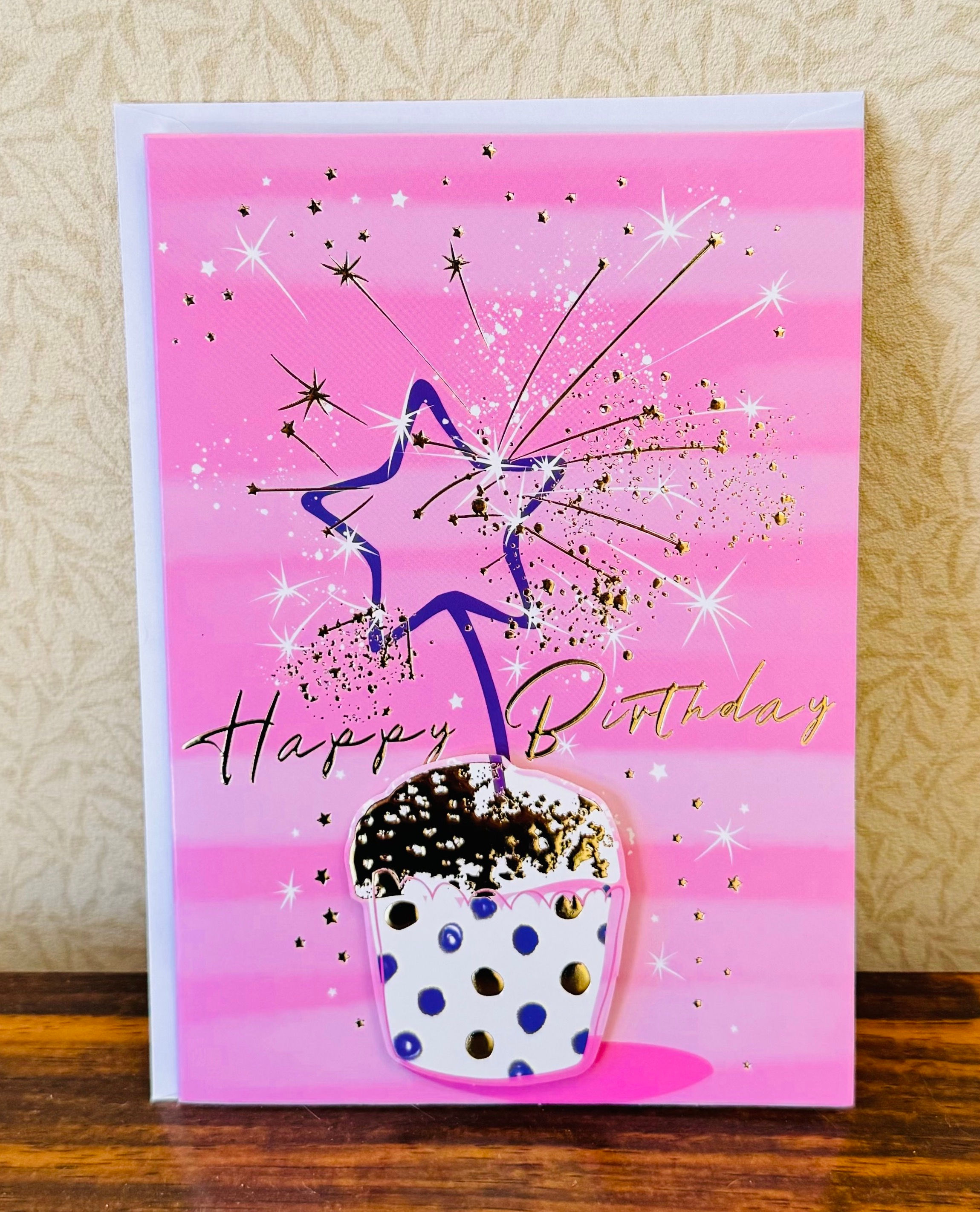 pink greeting card happy birthday