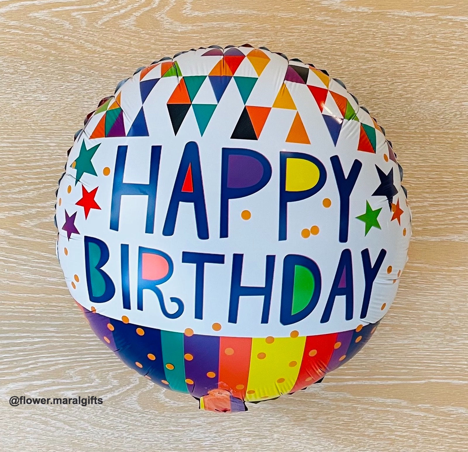 Happy Birthday Helium Balloons rainbow color