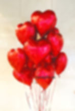 Red heart Lovely foil helium balloons set