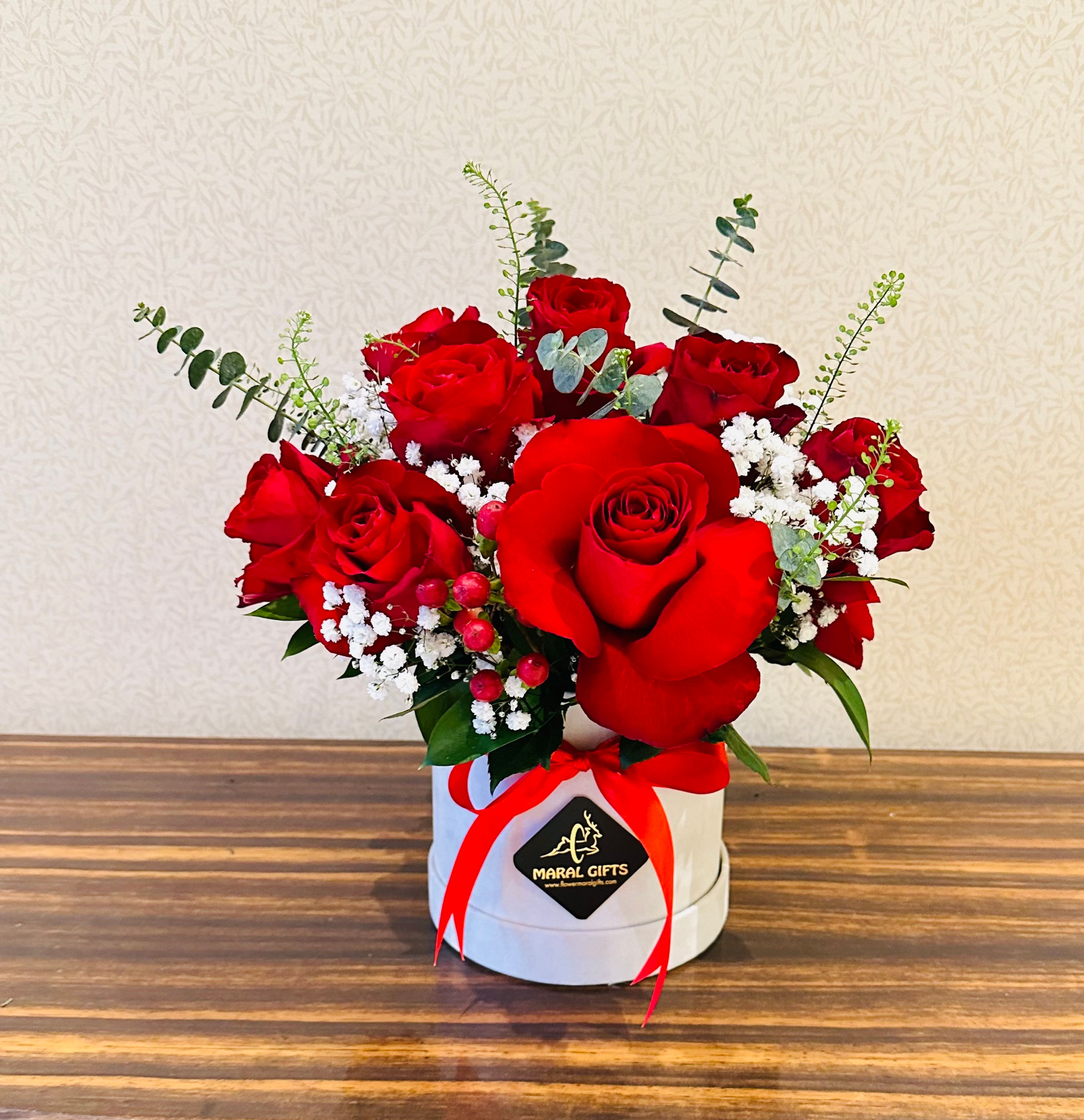 Red Bloom Flower in a box