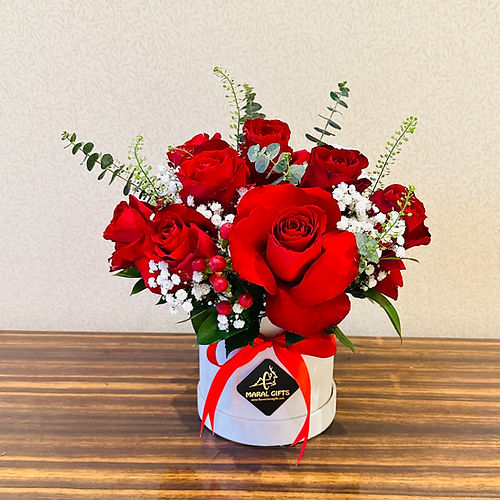 Red Bloom Flower in a box