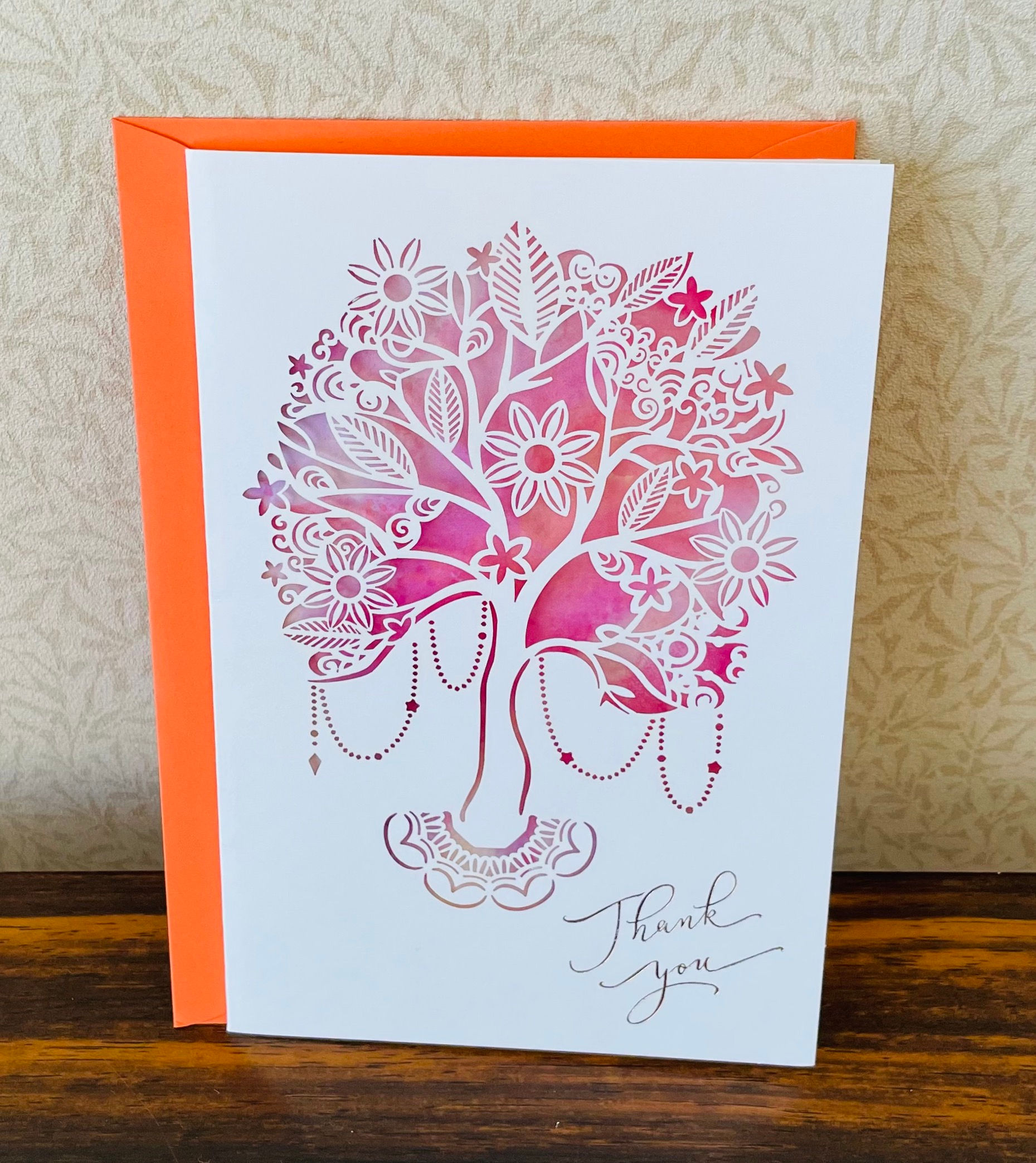 Thank You Greeting With Tree Picture