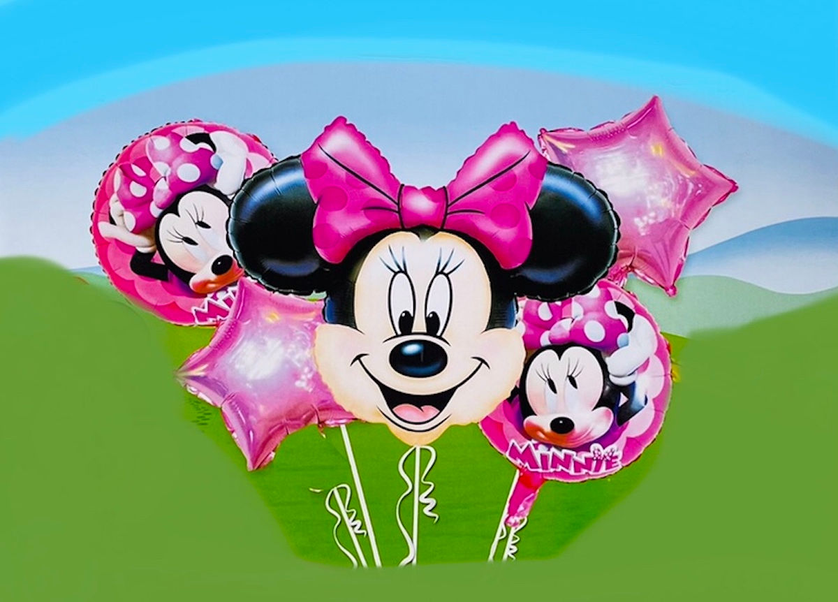 Minnie Mouse balloons set 5 Pieces Pink Minnie mouse helium balloons