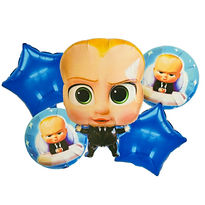 Boss Baby with blue stars Helium Balloons Set